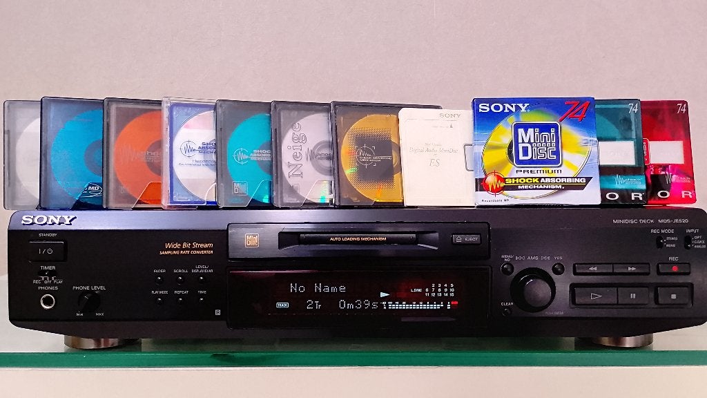 Sony MDS JE520 Minidisc Recorder + 11 MD DISC'S., Ophalen of Verzenden, Minidisc-recorder