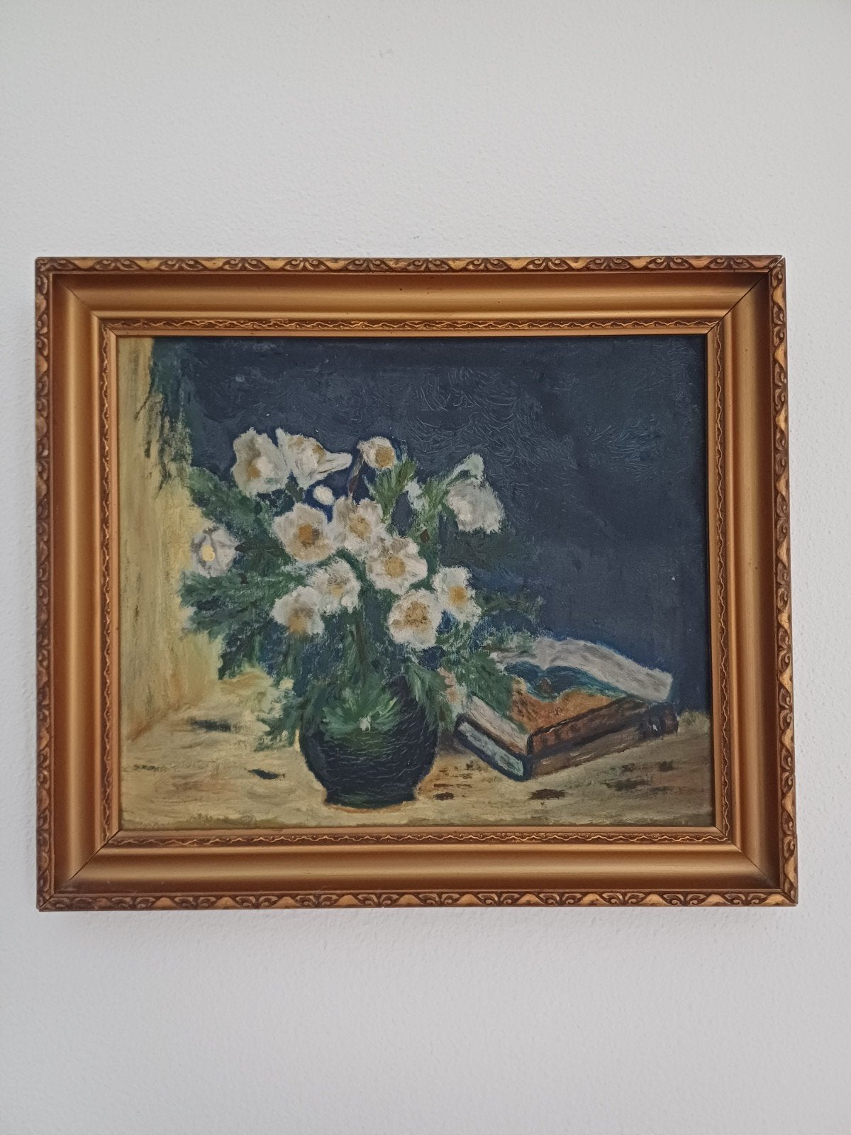 Sfeervol Bloemenstilleven, Bloemen, Ophalen of Verzenden, Handgeschilderd, Klassiek