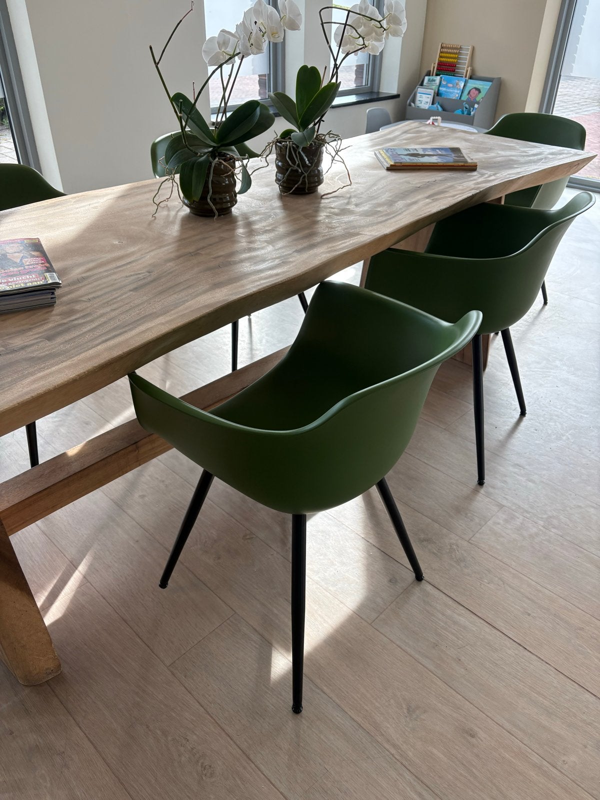 4x Nieuwe Alice vergaderstoelen - Groen, Huis en Inrichting, Ophalen, Kunststof, Overige kleuren, Nieuw