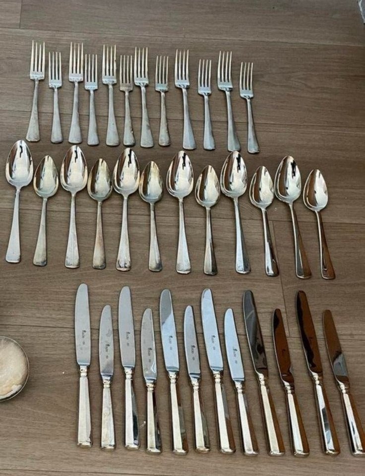Verzilverd bestek Haags lofje 9 of 6 persoons, Sola, Bestekset, Nieuw, Ophalen of Verzenden