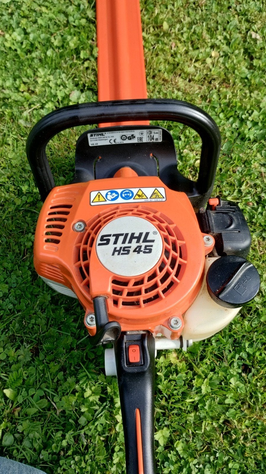 te koop stihl heggeschaar HS45, Ophalen of Verzenden, Zo goed als nieuw, Benzine