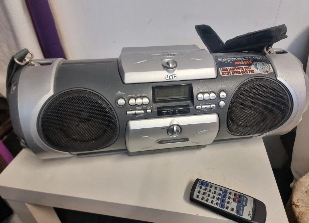 JVC Kaboom RV-B55GY Vintage Boombox met Afstandsbediening, Audio, Tv en Foto, Radio's, Ophalen of Verzenden