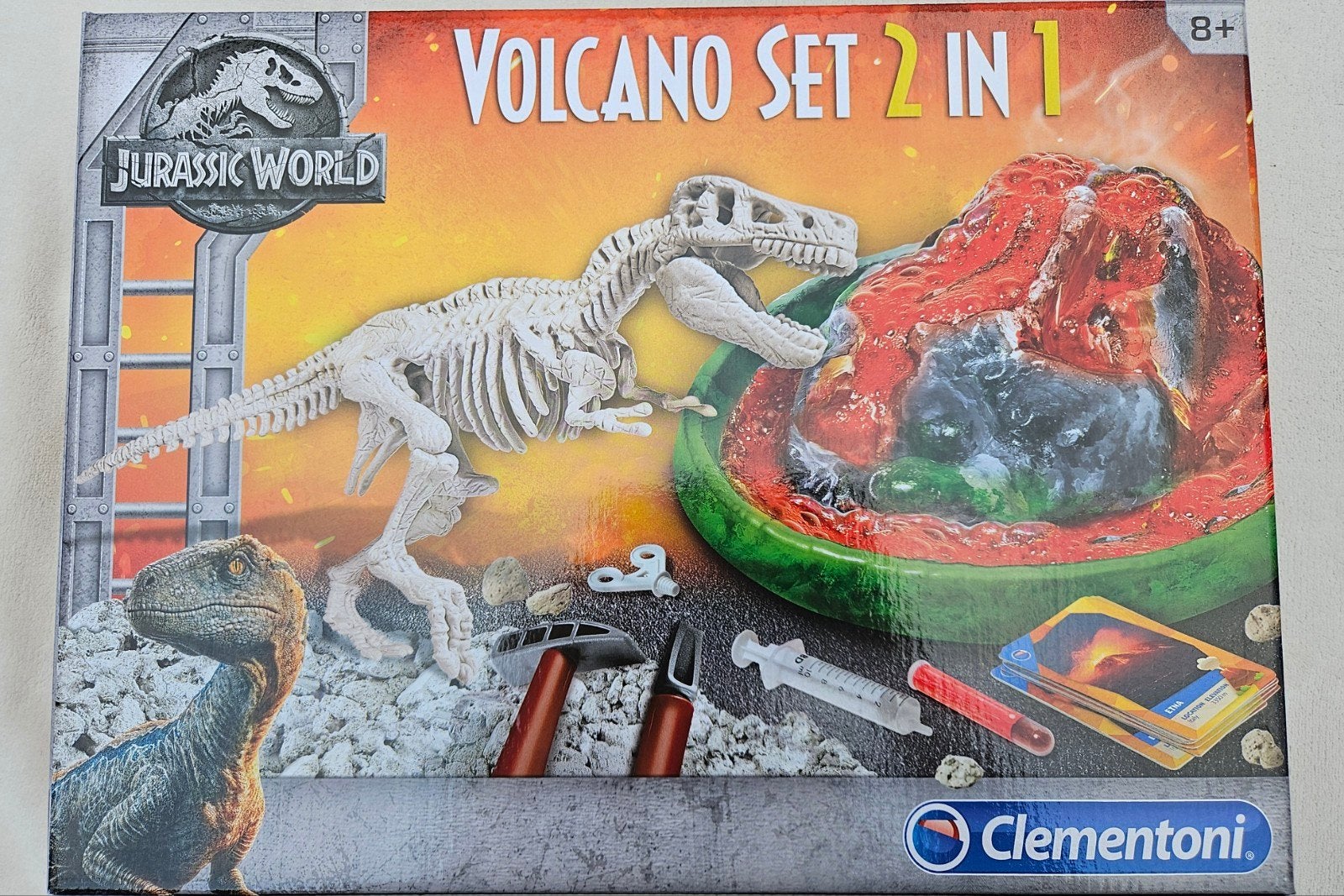 Jurassic World Vulkaan Set 2-in-1 - Clementoni, Ophalen of Verzenden, Nieuw, Bouwen