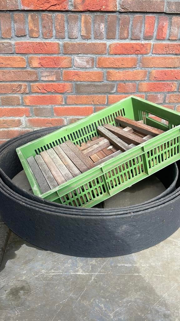 Border  zwart 14 cm hoog 10 m lang, Ophalen, Hout, Biels