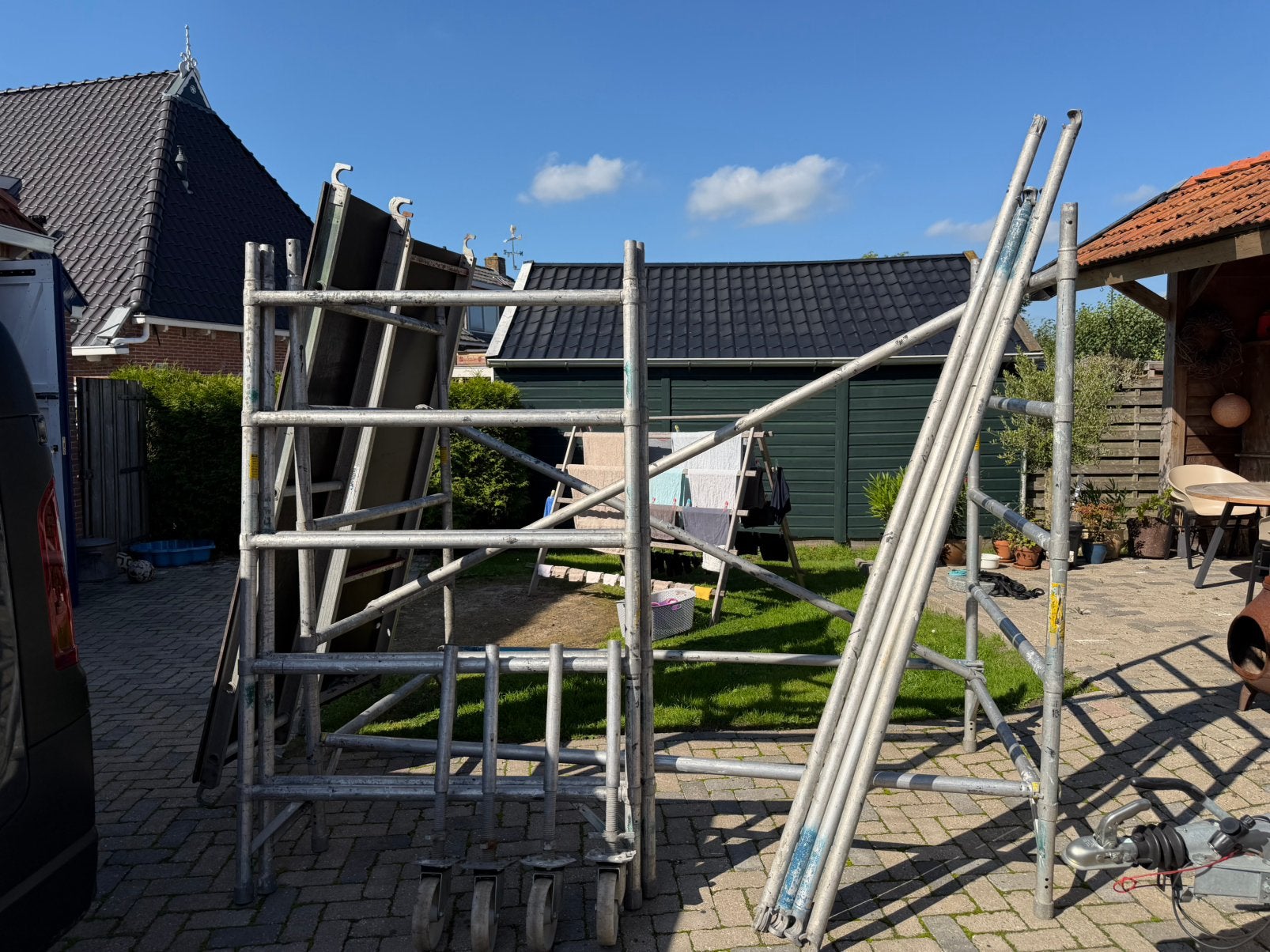 ALUMINIUM ROLSTEIGER, Doe-het-zelf en Verbouw, Ophalen, Zo goed als nieuw, Rolsteiger of Kamersteiger, 5 meter of hoger
