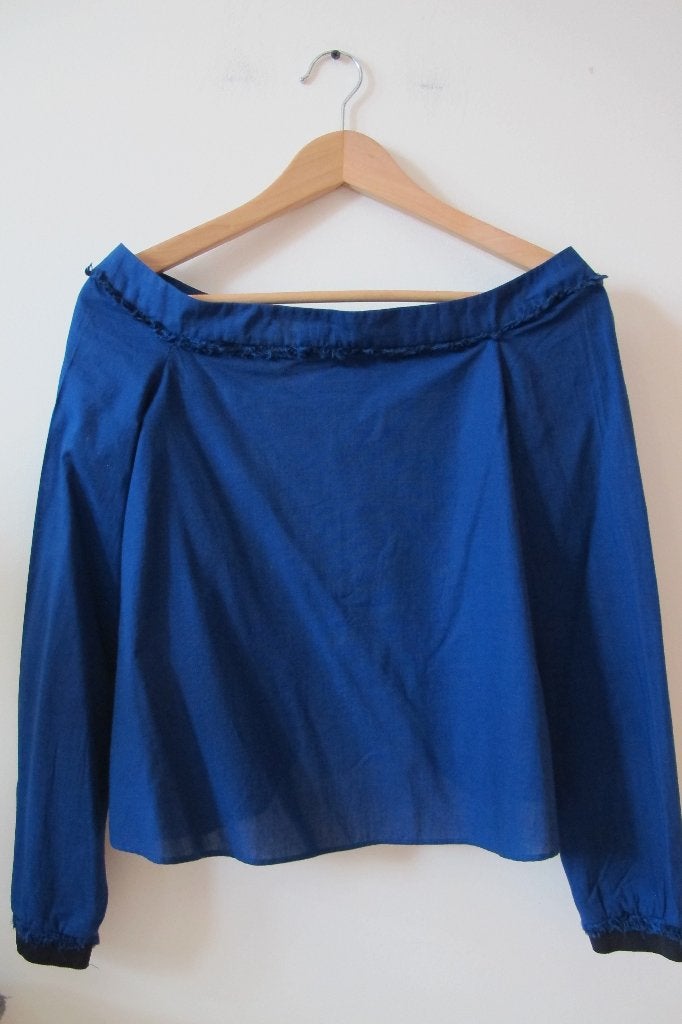 Blue off shoulder blouse (ZARA), Kleding | Dames, Blauw, Zara, Ophalen of Verzenden, Zo goed als nieuw
