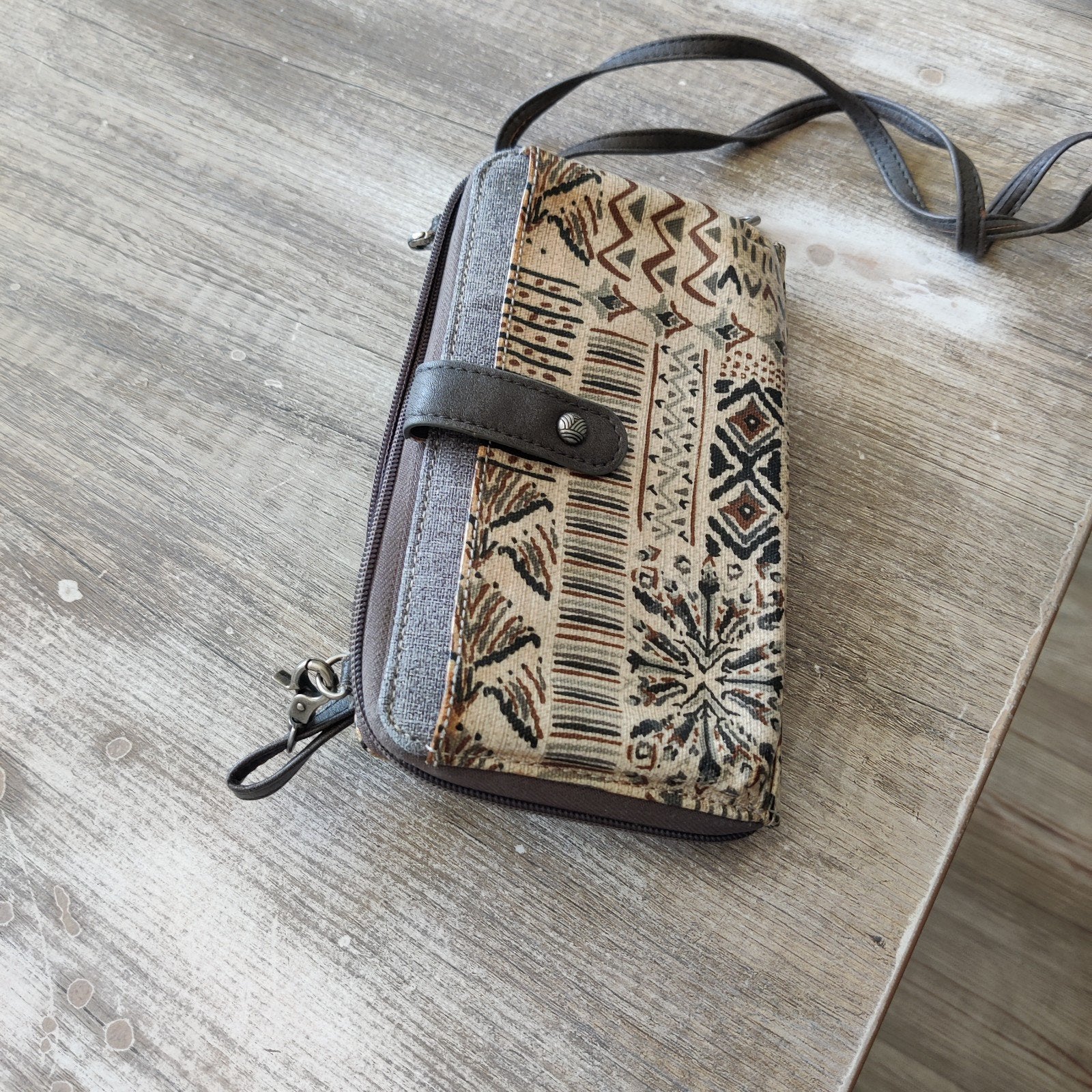 Handig schoudertasje met patroon, Sieraden, Tassen en Uiterlijk, Tassen | Damestassen, Ophalen of Verzenden, Gebruikt, Overige kleuren