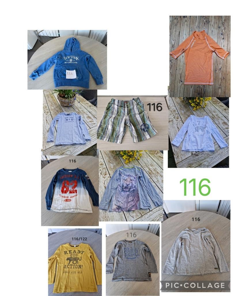 Kleding pakket maat 116 jongens 10 delig, Ophalen of Verzenden, Zo goed als nieuw, Maat 116