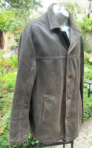 Stones suède look jas maat 54 [vm], Kleding | Heren, Ophalen of Verzenden, Zo goed als nieuw, Maat 52/54 (L), Bruin