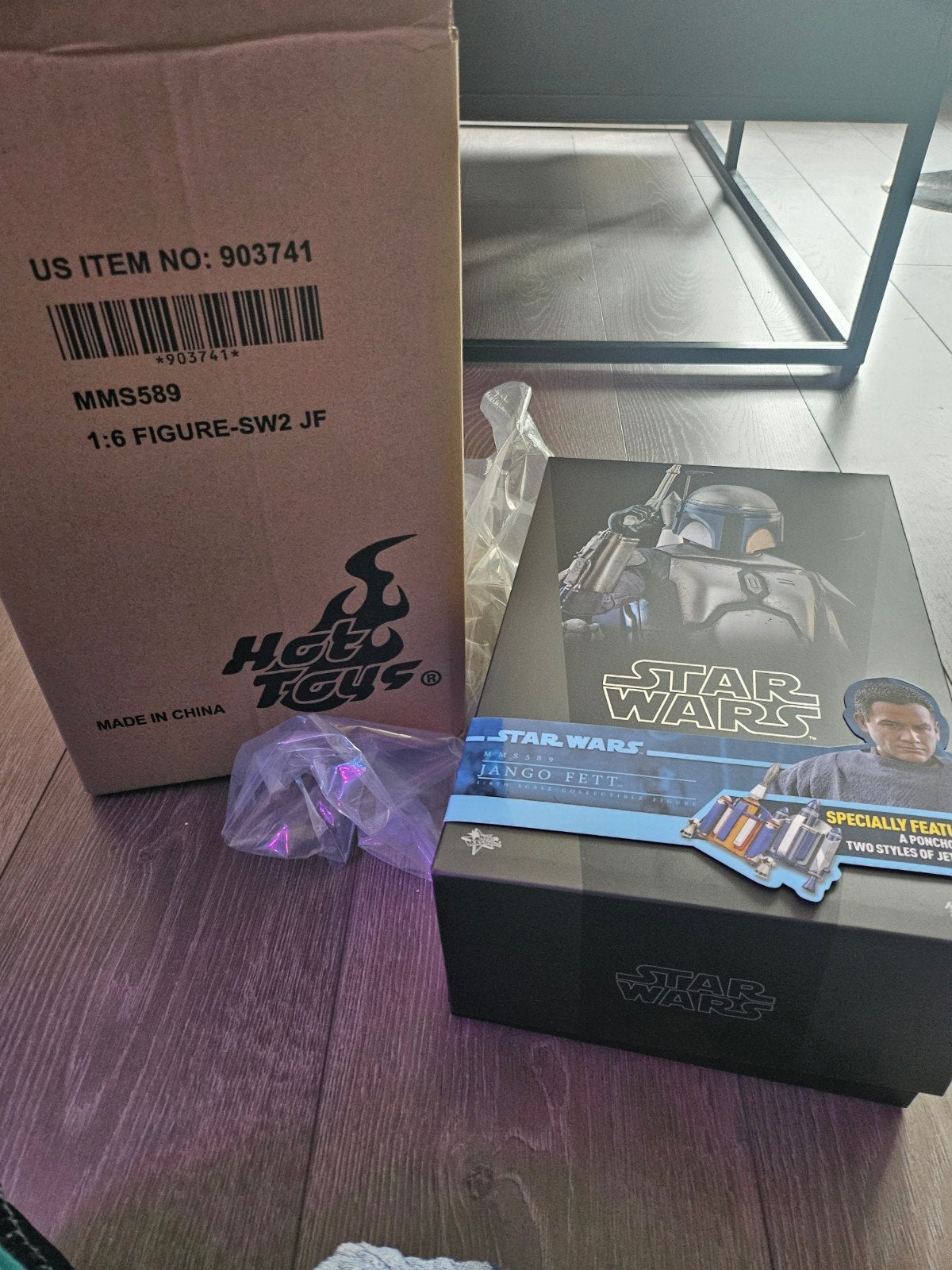 Hottoys mms589 Jango Fett, Verzamelen, Star Wars, Ophalen of Verzenden, Zo goed als nieuw, Beeldje of Buste