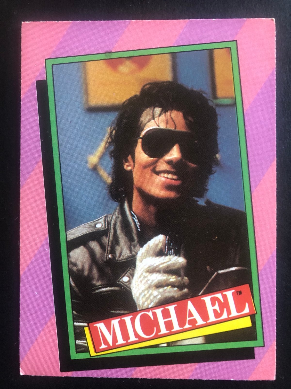 Michael Jackson Vintage Verzamelkaart 1984, Ophalen of Verzenden, Zo goed als nieuw, Foto of Kaart
