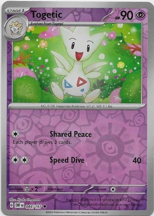 Obsidian Flames,  Togetic [reverse] 84/197, Verzenden, Nieuw, Losse kaart