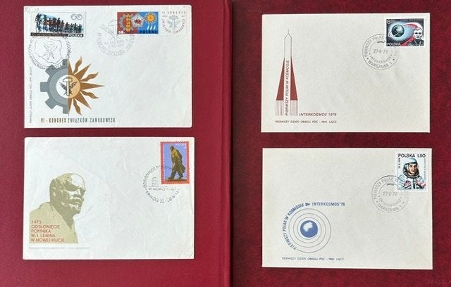 4 FDC's POLEN - 1967 - 1973 en tweemaal 1978, Verzenden, Onbeschreven, Rest van de wereld