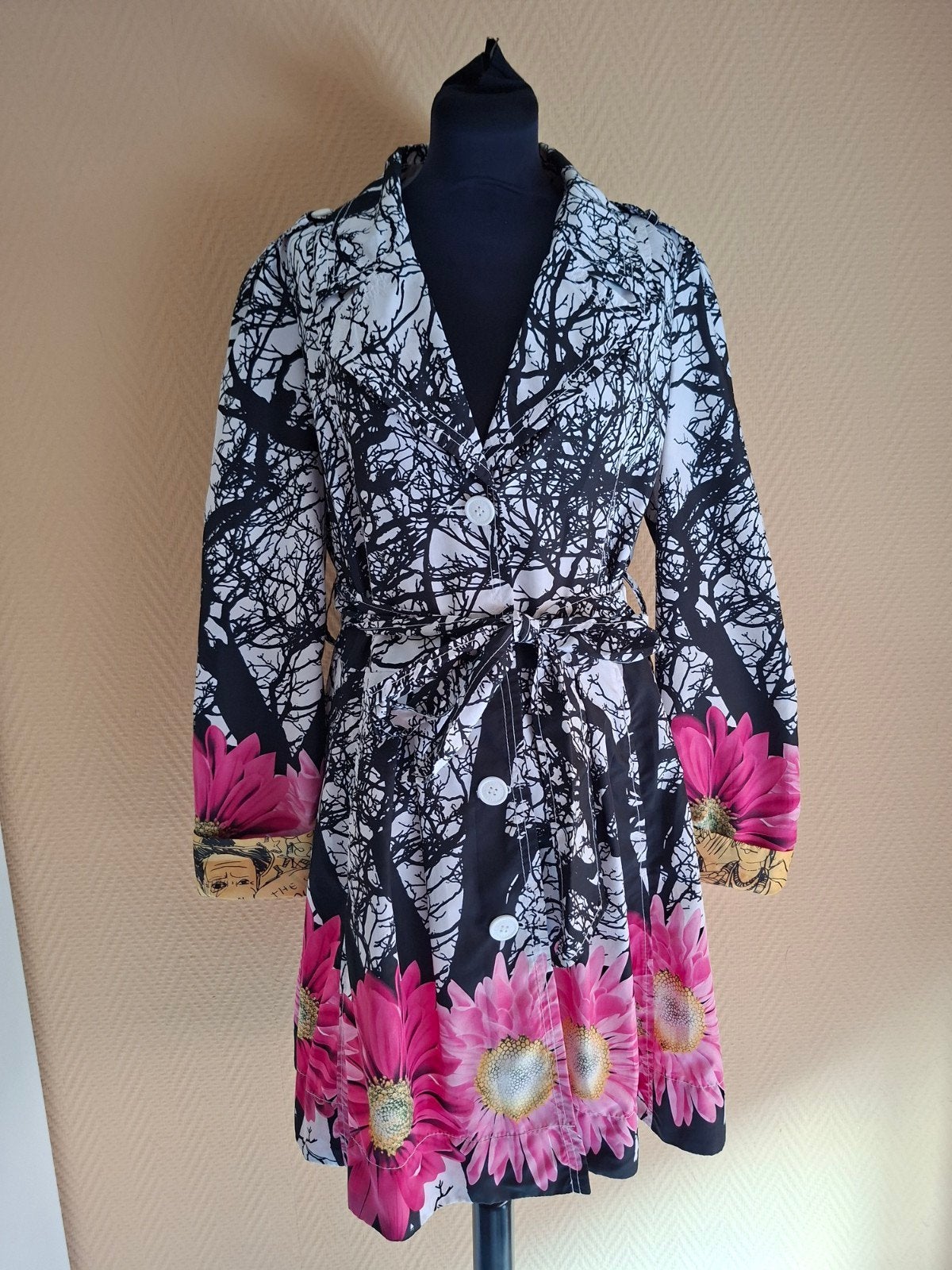 Desigual Zomerjas met Bloemenprint - Maat M/L, Meerkleurig, Maat 42/44 (L), Ophalen of Verzenden, Zo goed als nieuw