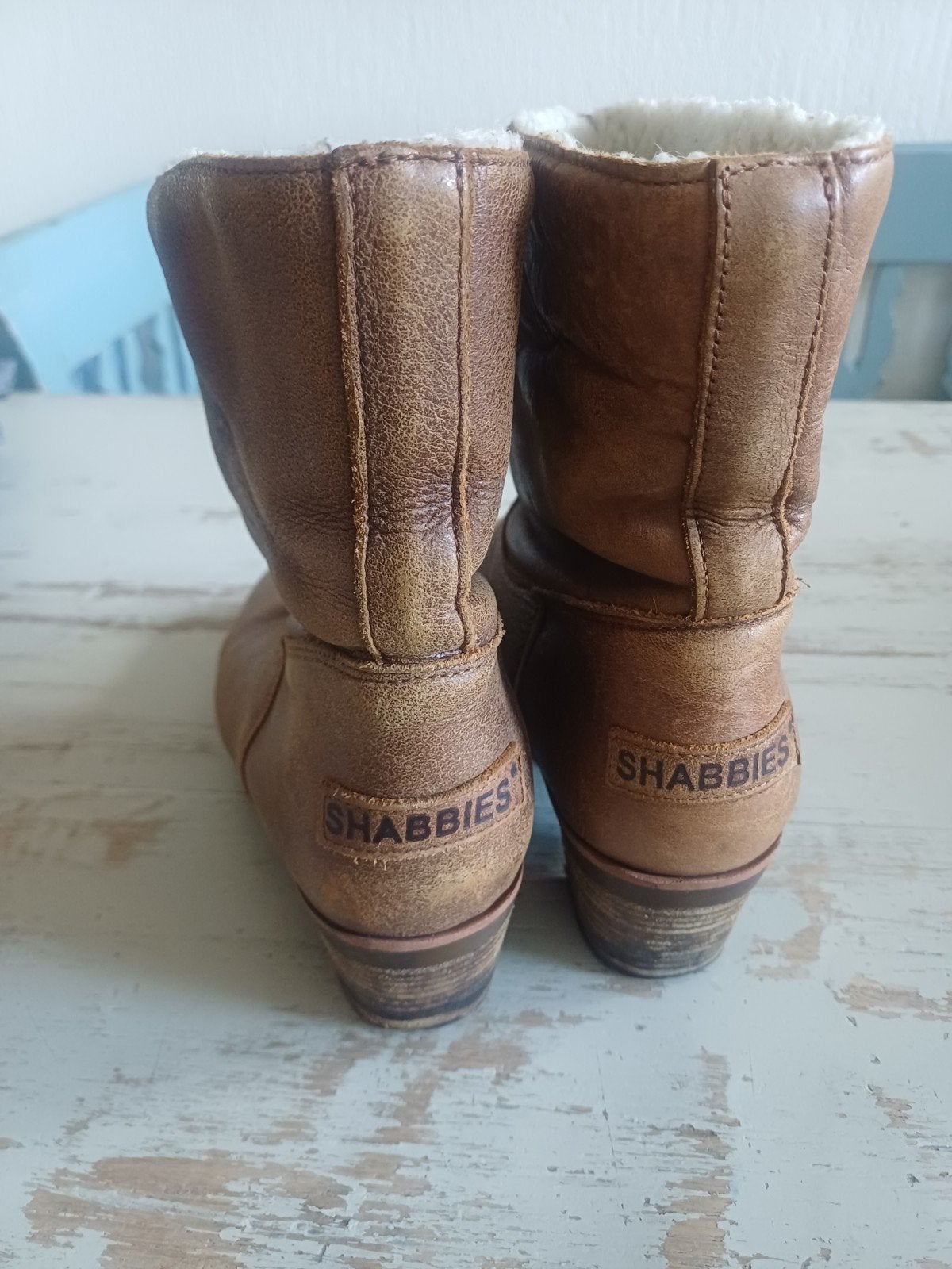 Shabbies Amsterdam 39 leren laarzen met voering, Ophalen of Verzenden, Gedragen, Bruin, Hoge laarzen