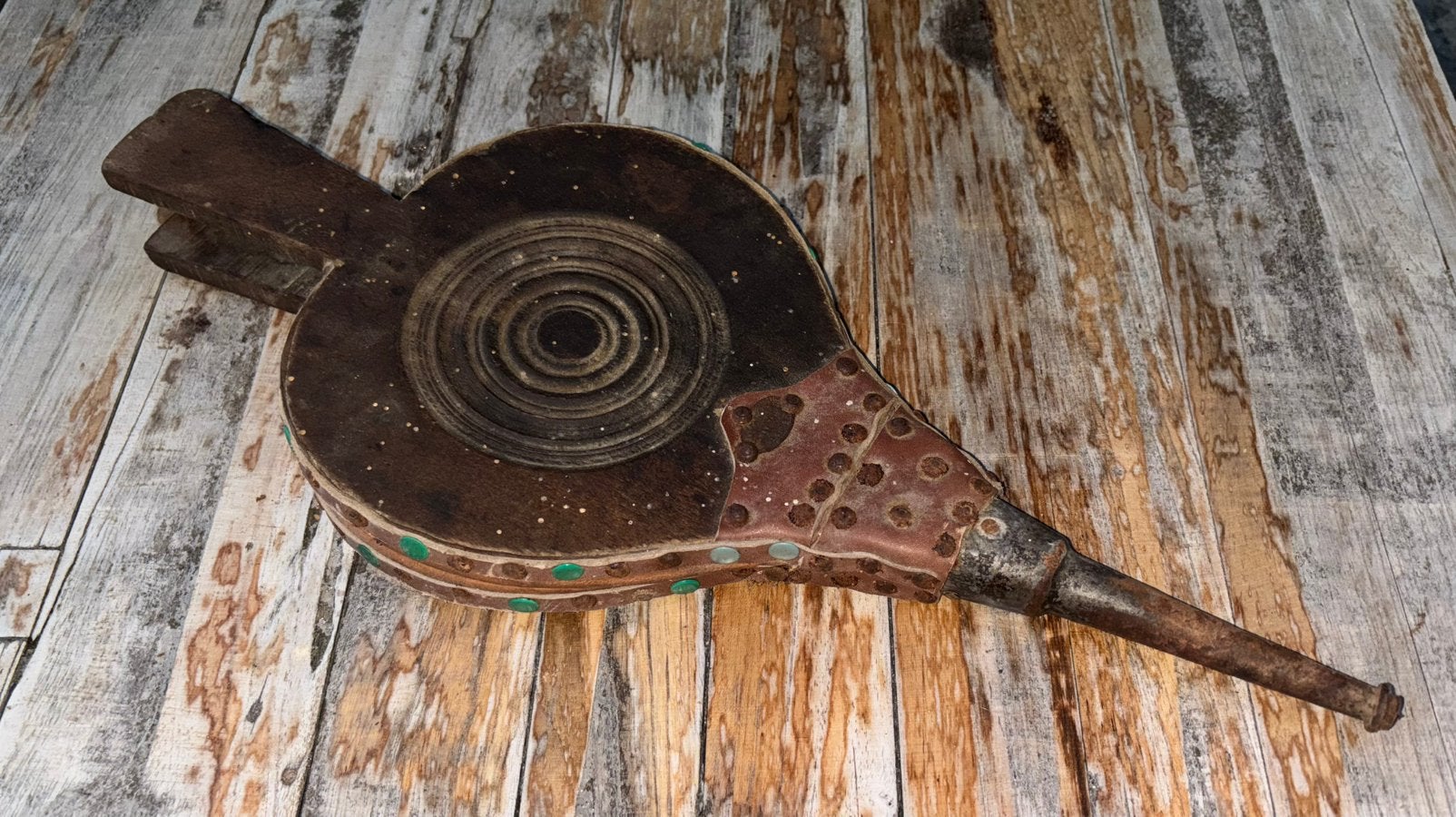 Oude blaasbalg.46 cm lang., Antiek en Kunst, Ophalen of Verzenden