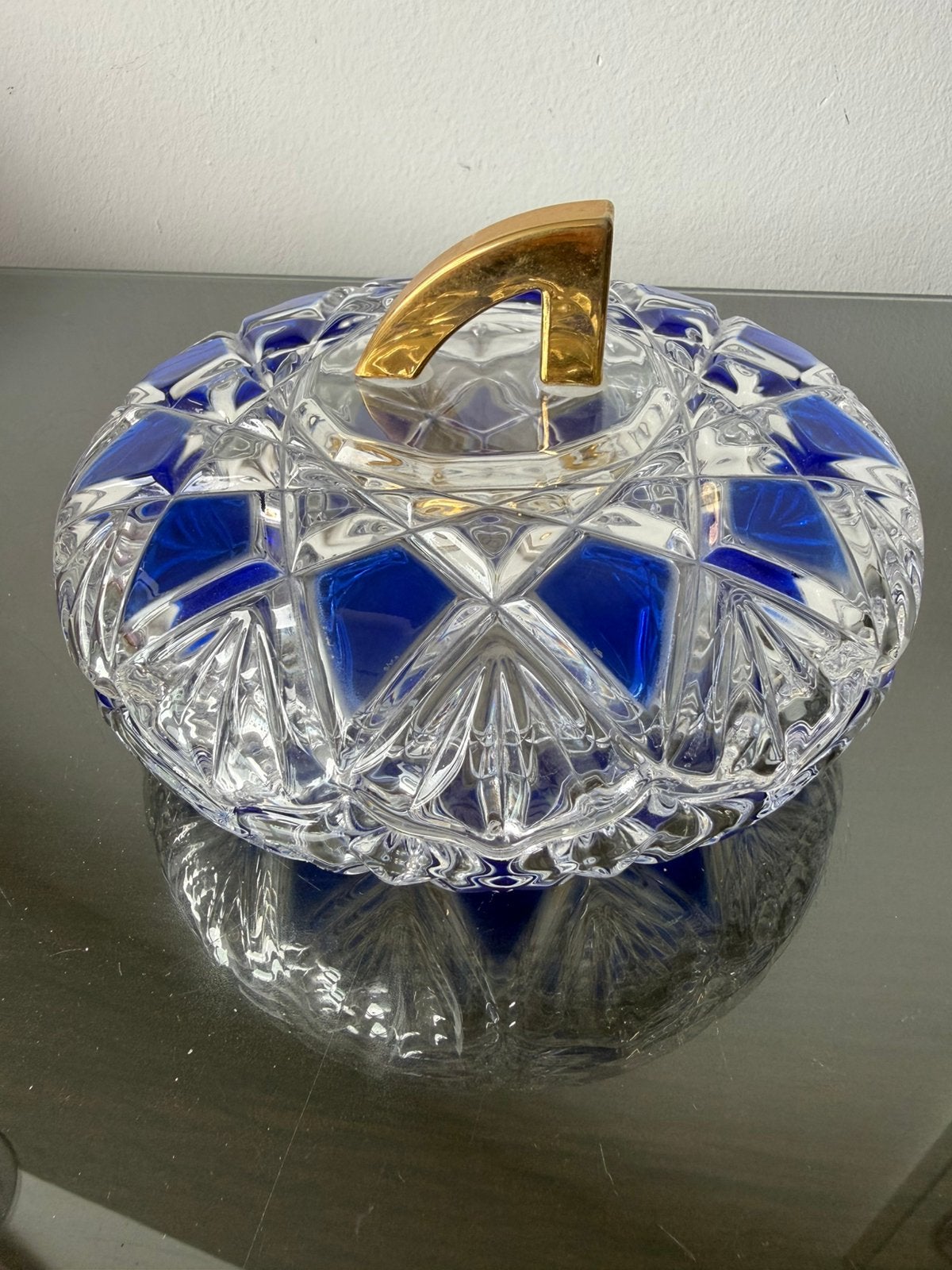 Prachtige bonboniere Walther Glass dekselschaal kristal, Ophalen of Verzenden