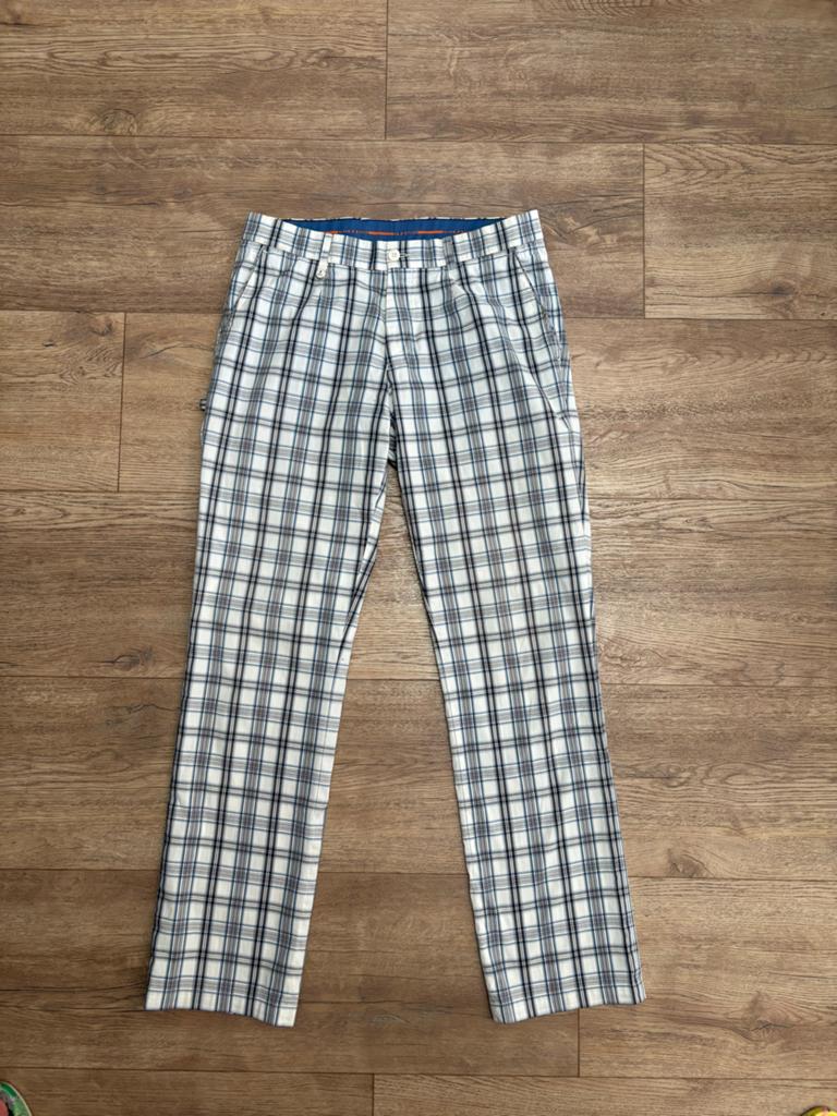 Golfino geruite heren golfbroek - Maat 42/44 (L), Wit, Maat 42/44 (L), Ophalen of Verzenden, Zo goed als nieuw