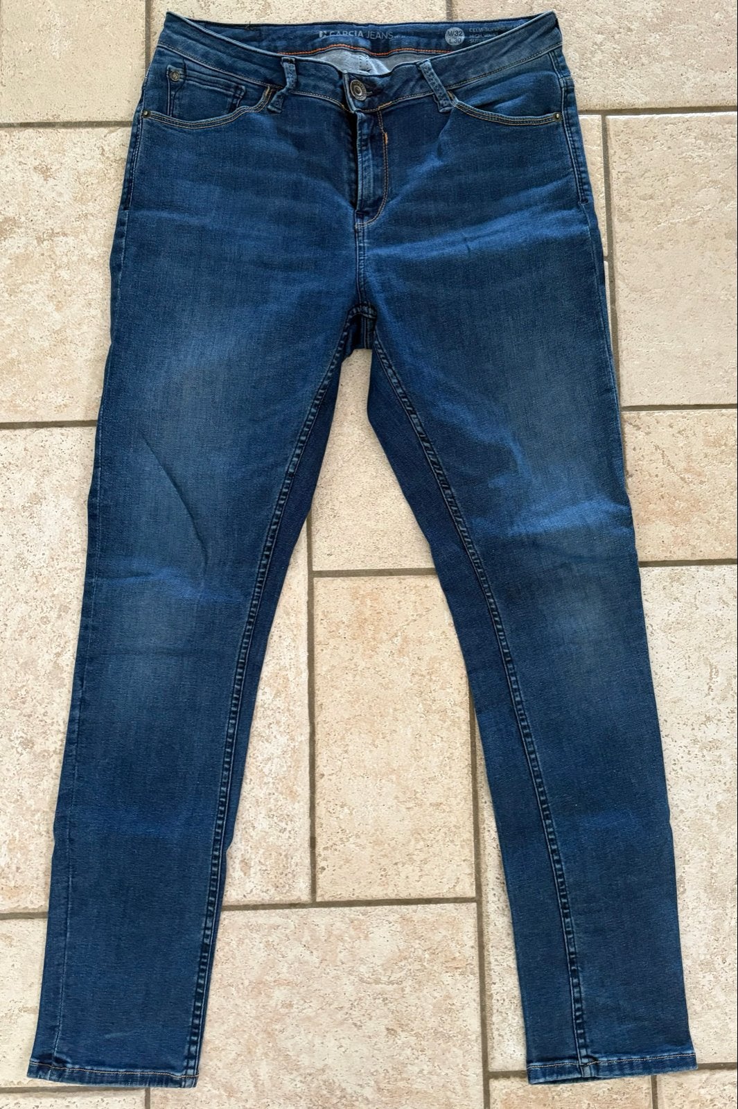 Garcia Celia Superslim Fit High Waist Jeans W32 L30, Ophalen of Verzenden, Zo goed als nieuw, Blauw, W30 - W32 (confectie 38/40)