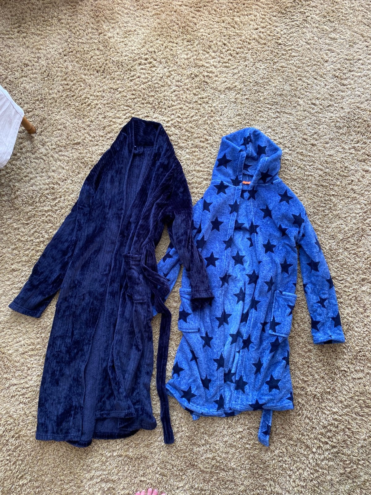 2 badjassen maat L / 158-164 – blauw & sterren, Ophalen, Zo goed als nieuw