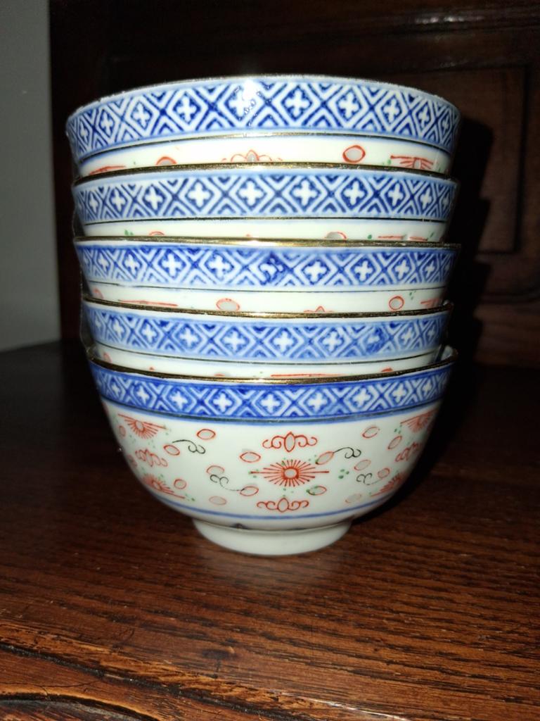 Chinese rijstkommetjes schaaltjes., Ophalen of Verzenden