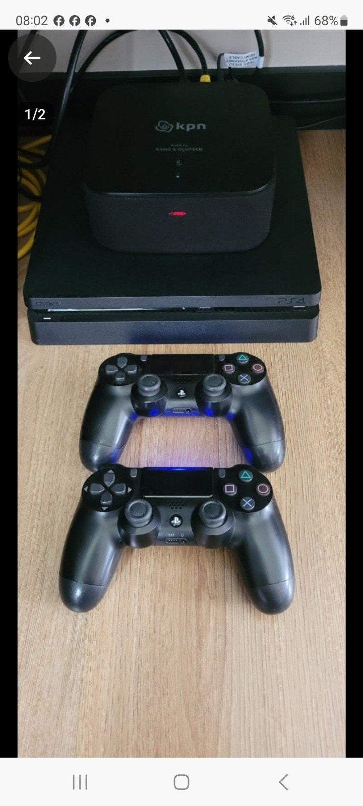 ps4 1tb met controlers en games, Ophalen of Verzenden, Zo goed als nieuw, Met 2 controllers, Original