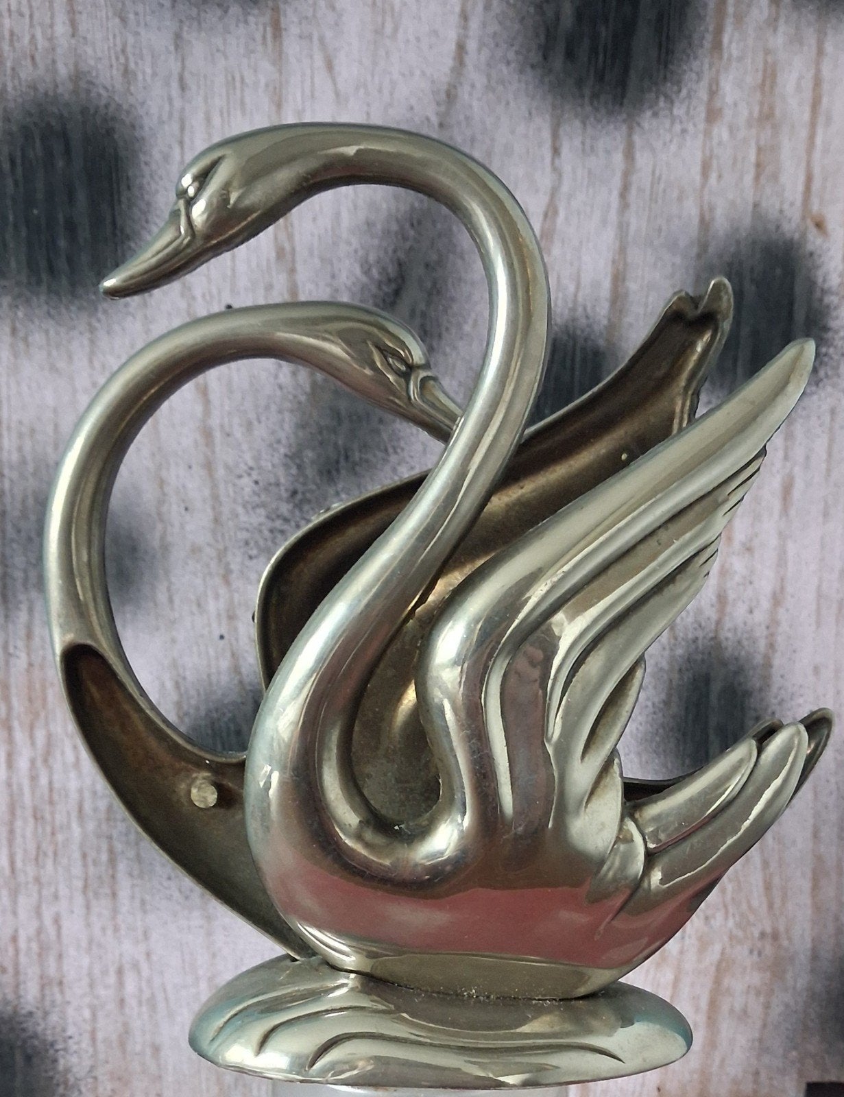Servethouder. Zwanen. Silverplated. 15 cm., Antiek en Kunst, Ophalen