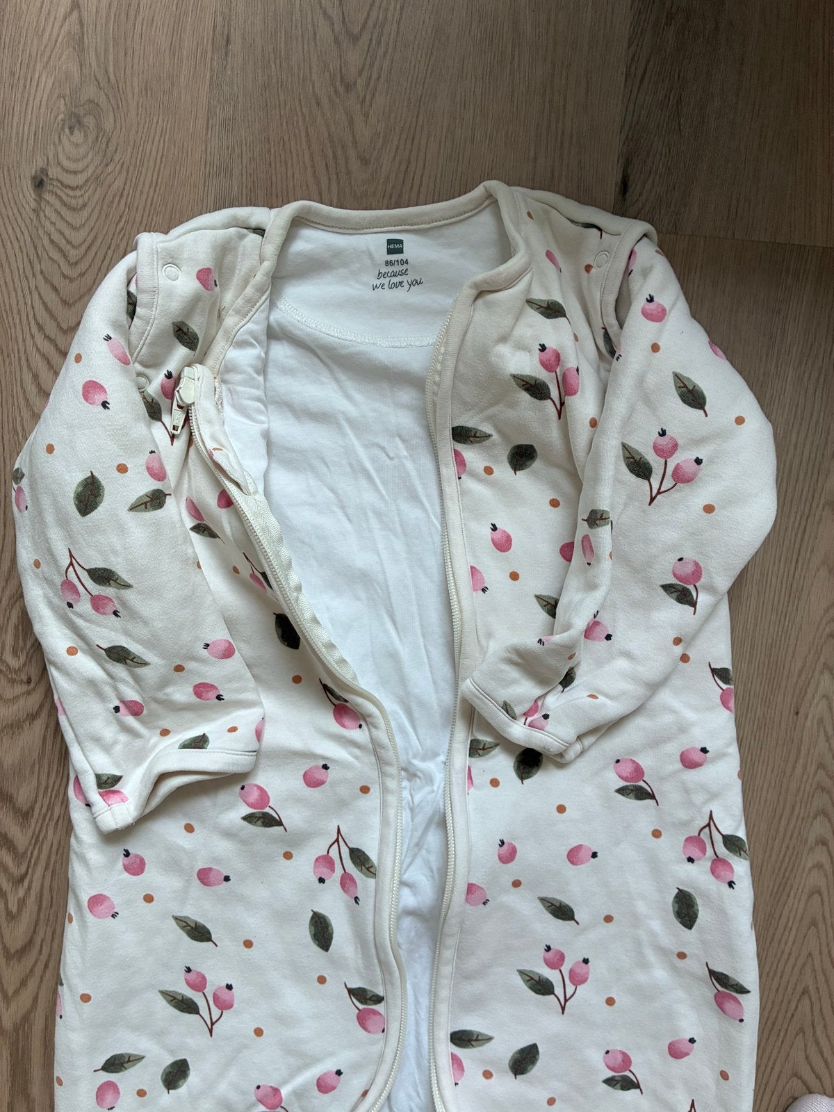 Hema Slaapzak 3.0 TOG met bessenprint, Ophalen of Verzenden, Slaapzak, Wit, Hema