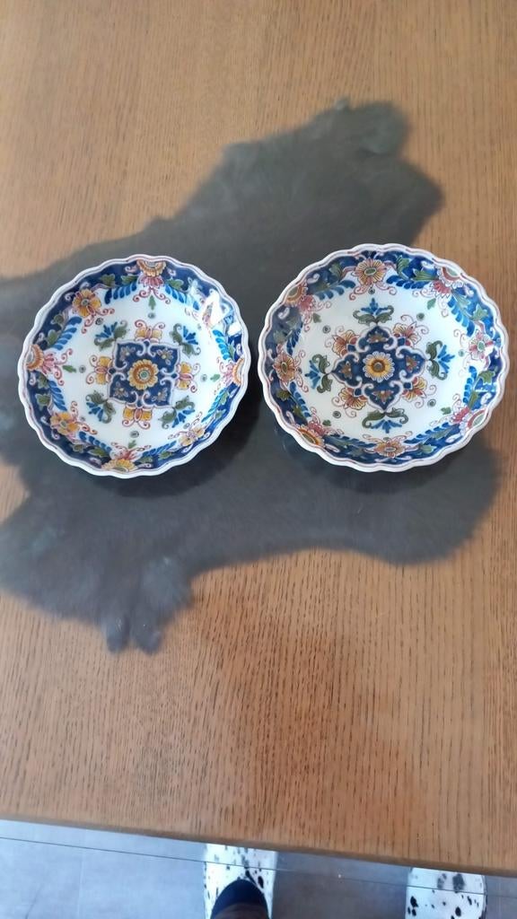 Set van 2 decoratieve schaaltjes met bloemmotief, Ophalen of Verzenden