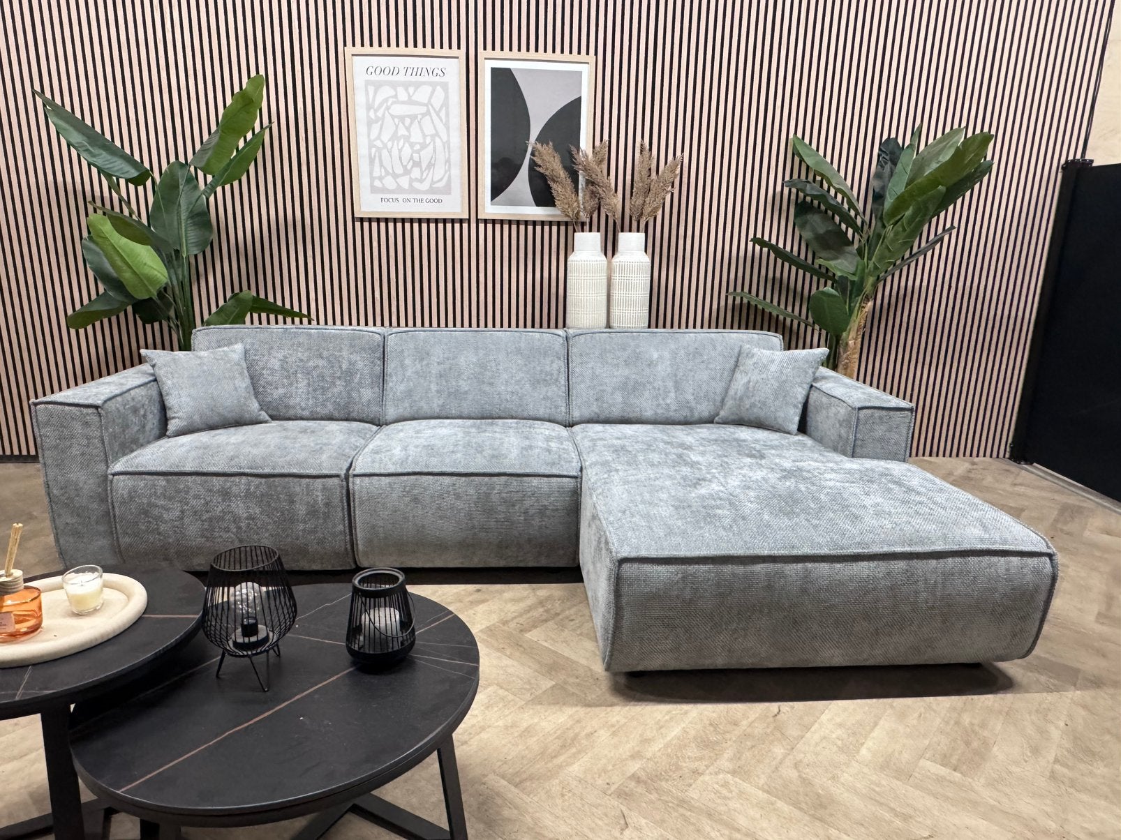 SHOWMODEL | Trendy Kwaliteit Hoekbank - Grijs - 292 x 165