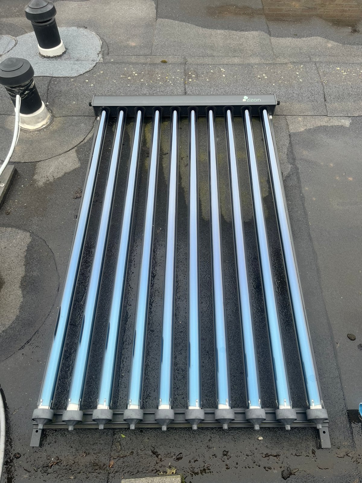 Vacuümbuis CPC Zonnecollectorset– 3 Collectoren + Toebehoren, Ophalen, Zo goed als nieuw, Compleet systeem, 200 wattpiek of meer