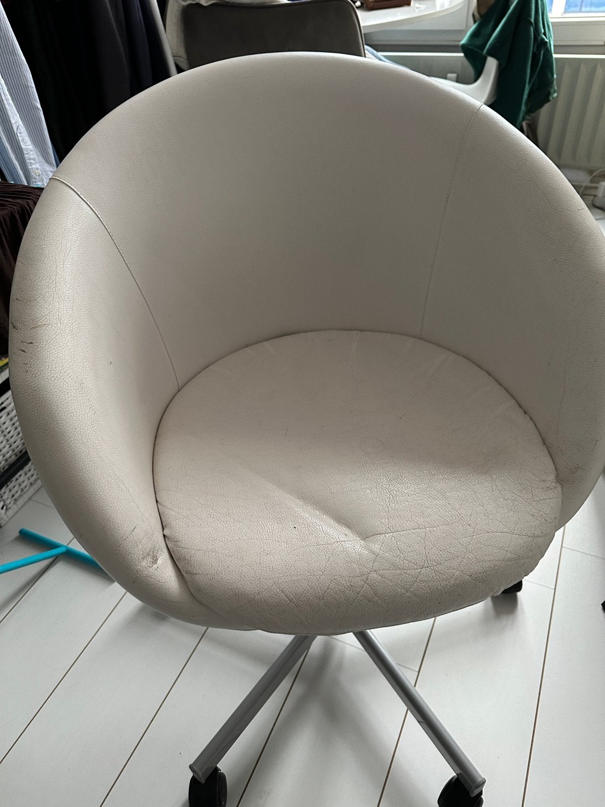 IKEA SKRUVSTA bureaustoel - wit/crème, Huis en Inrichting, Ophalen, Kunststof, Gebruikt, Wit