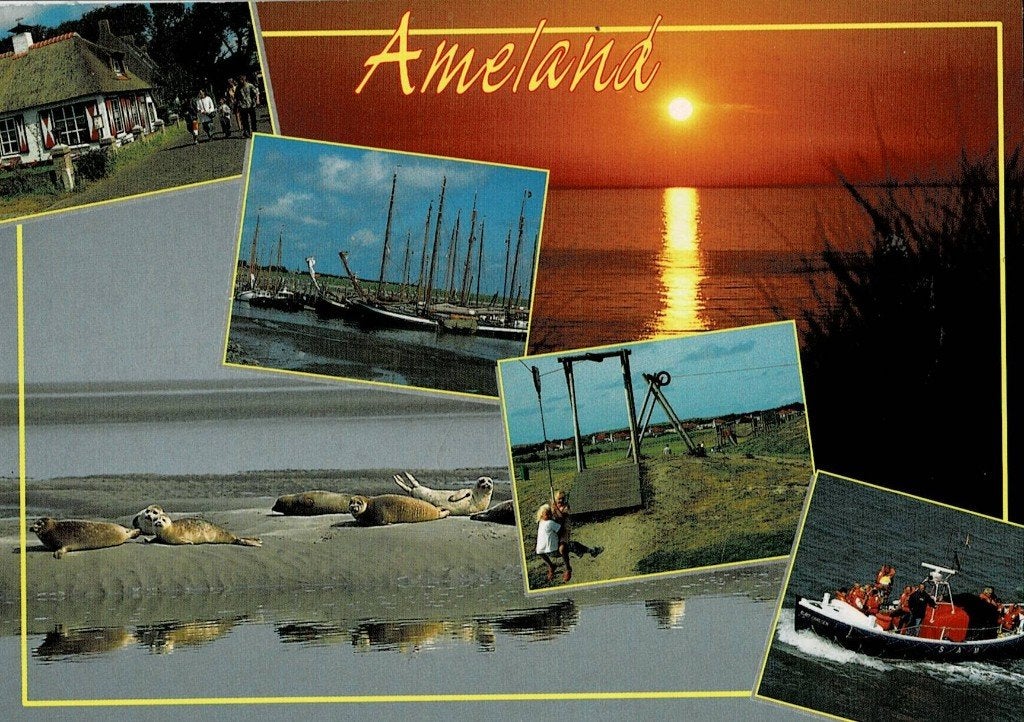 Ameland, Verzenden, 1980 tot heden, Gelopen, Waddeneilanden