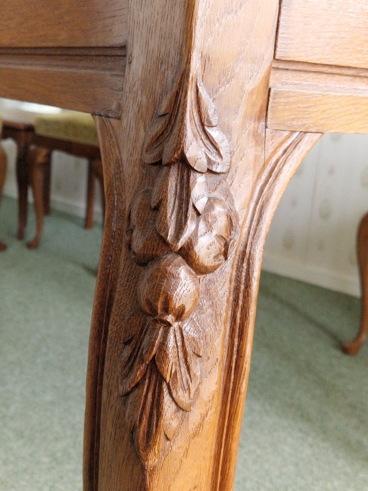 Prachtige vintage zware houten eetkamertafel, Ophalen