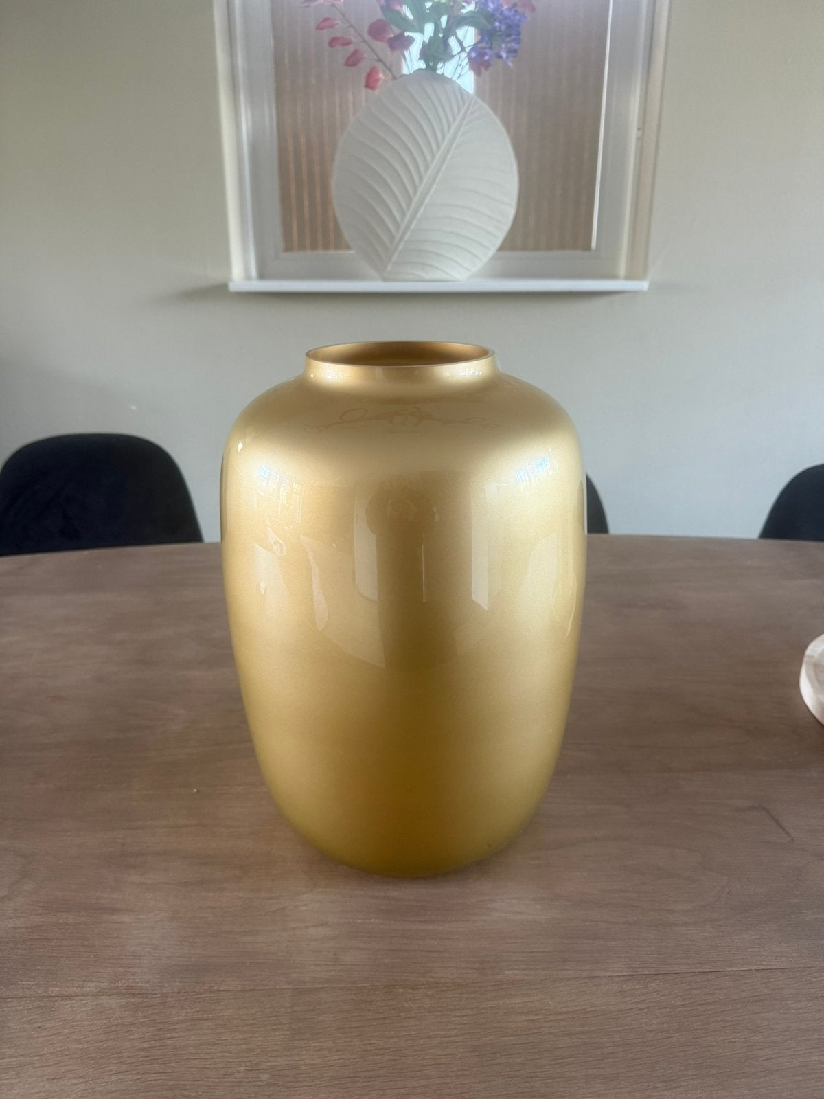 Gouden vaas 35cm hoog, Ophalen, Gebruikt, Goud