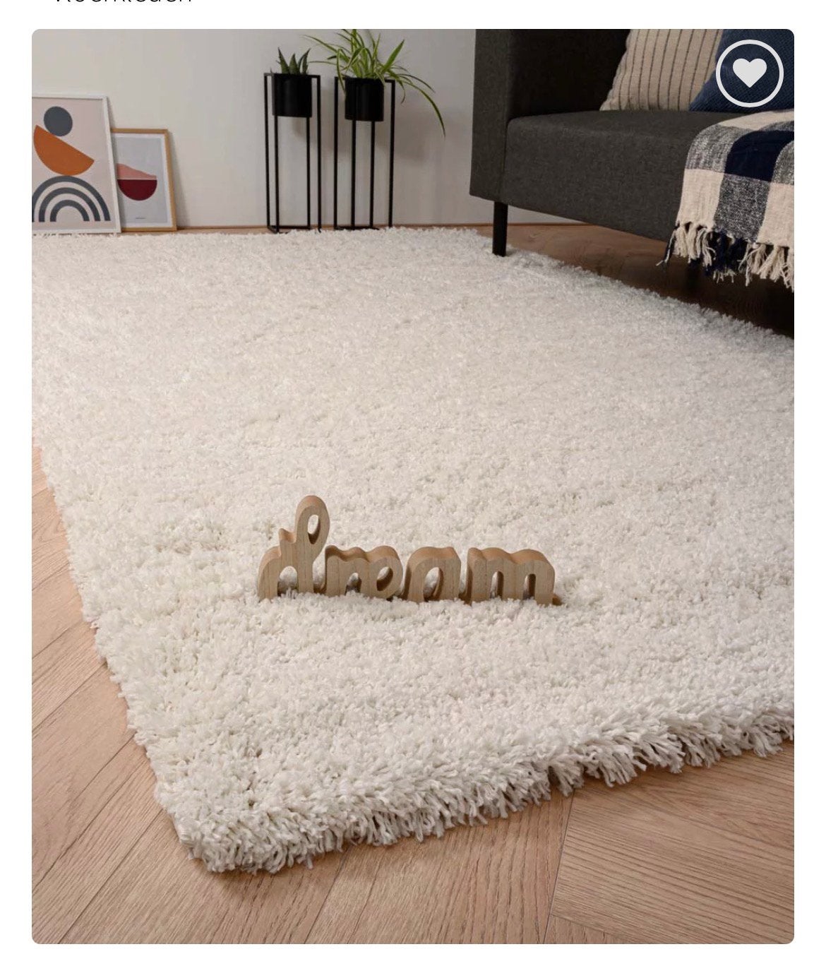 Hoogpolig vloerkleed wit (gebroken wit) 200x300cm, Ophalen, Hoogpolig, Wit, 200 cm of meer
