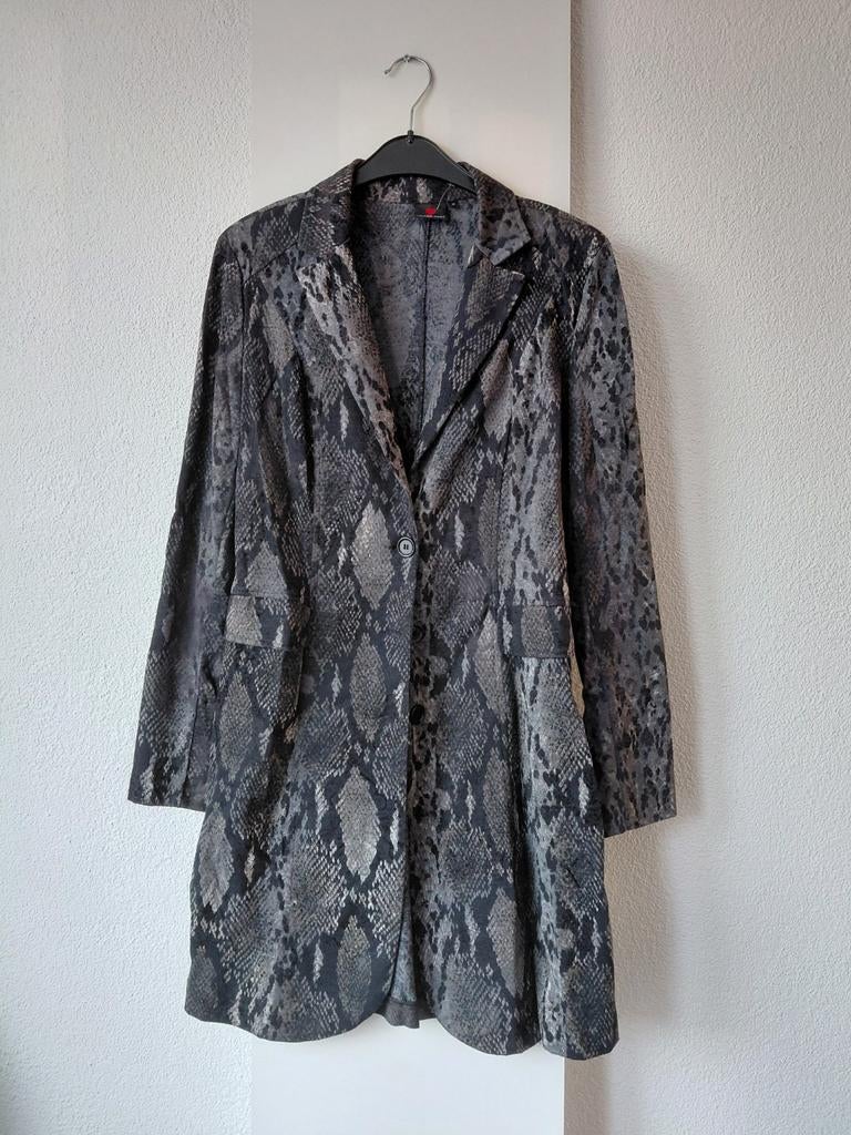 Helena Hart blazer print m, Maat 38/40 (M), Jasje, Grijs, Gedragen