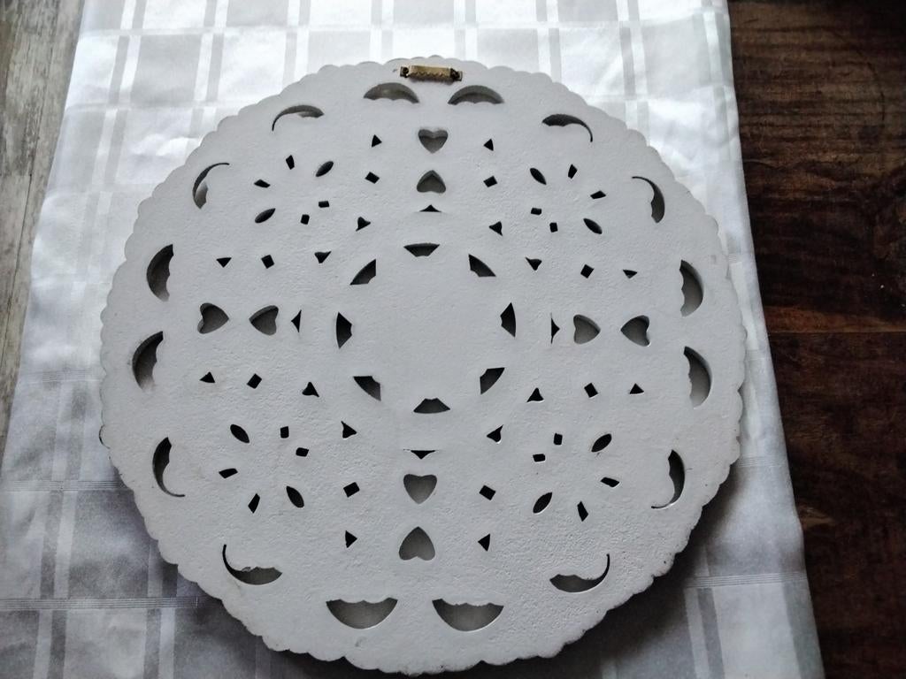Grote,witte onderzetter., Ophalen, Glas of Kopje