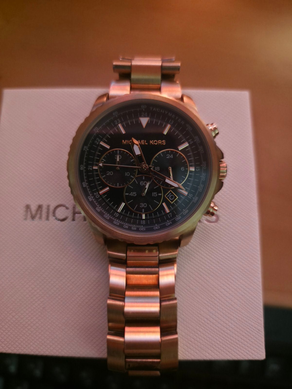 Micheal kors horloge goudkleur MK8642, Ophalen of Verzenden, Nieuw, Staal, Overige merken