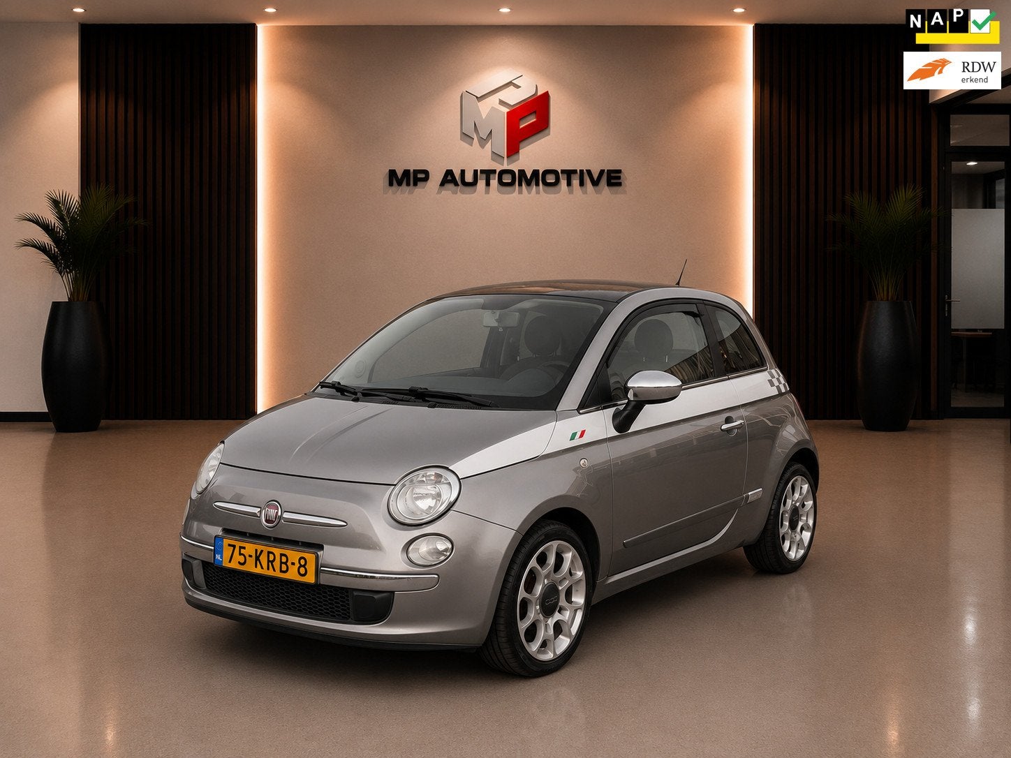 Fiat 500 1.2 Sport|AUT|AIRCO|LMV|LAGE KM|NAP, Euro 5, Gebruikt, 4 cilinders, Bedrijf