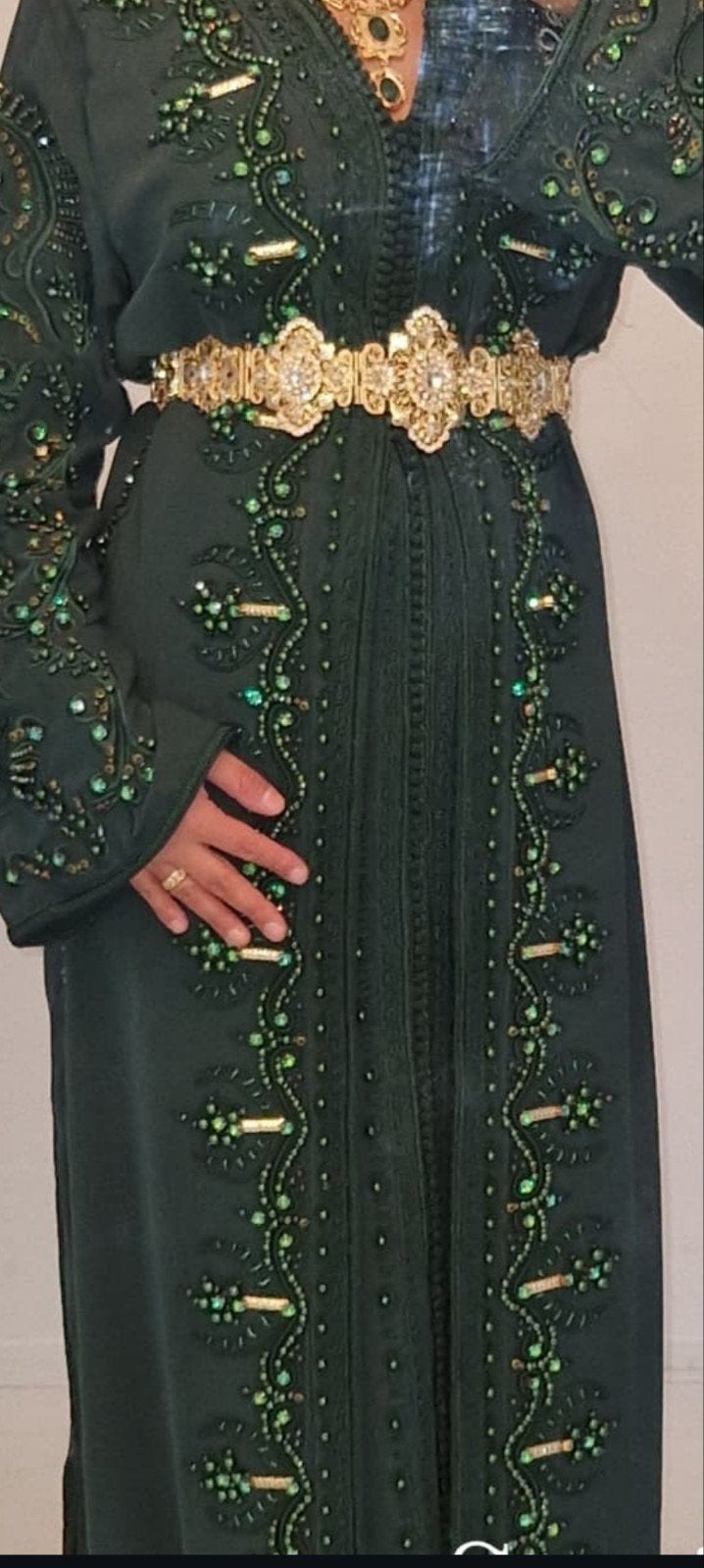 takshita, takchita, kaftan/jurk voor henna of bruiloft, Overige typen, Maat 42/44 (L), Ophalen of Verzenden, Gedragen