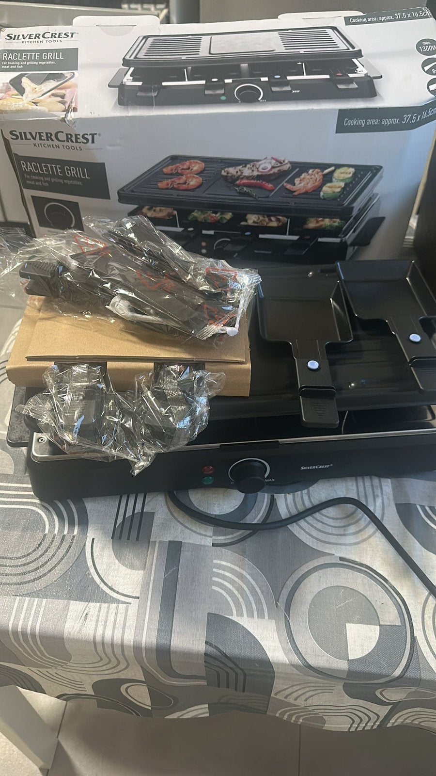Nieuw silvercrest raclette grill, Ophalen of Verzenden, Nieuw, 8 personen of meer