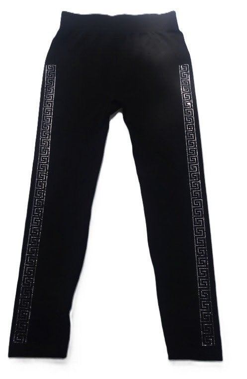 Zwarte legging met Griekse glitter decor, Kleding | Dames, Legging, Zwart, Nieuw, Maat 40/42 (M)
