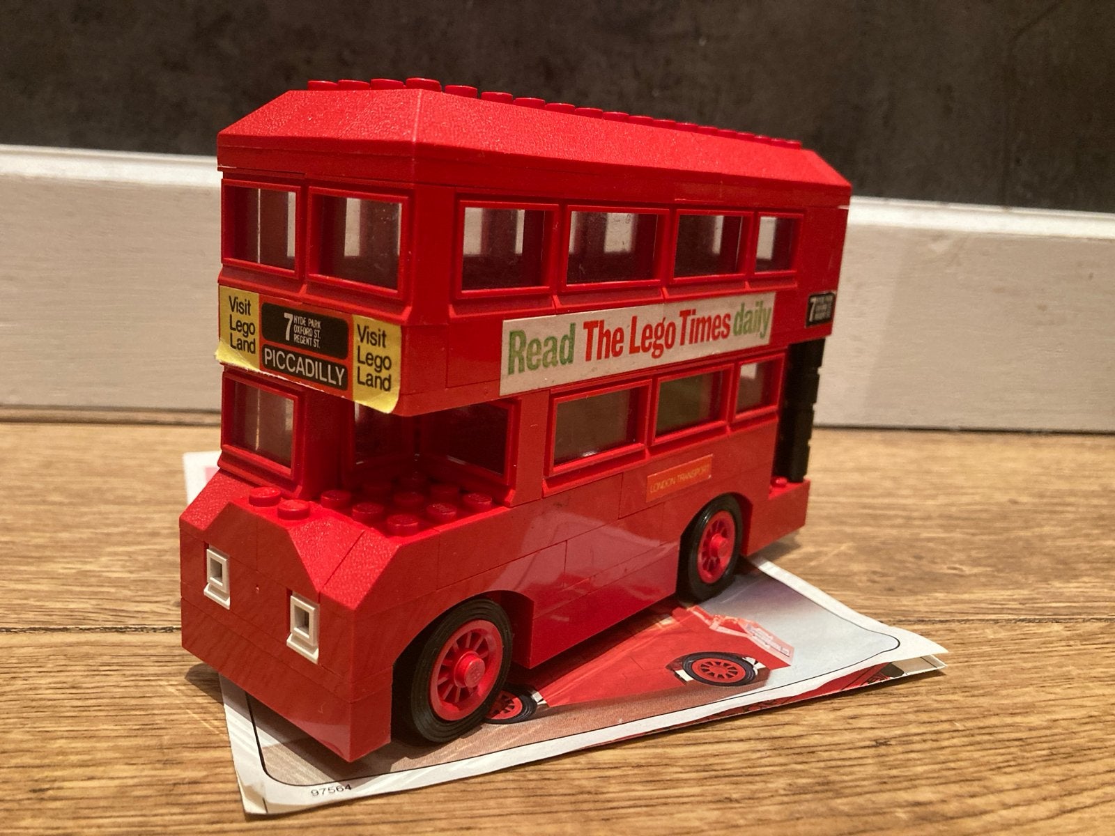 LEGO 384 London Bus - Vintage Dubbeldekker, Gebruikt, Lego, Ophalen of Verzenden, Compleet