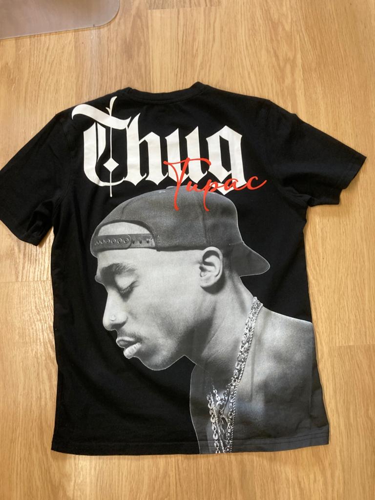 Tupac Thug Life Tshirt - Y2K - Black - L, Maat 52/54 (L), Zwart, Vintage, Ophalen of Verzenden