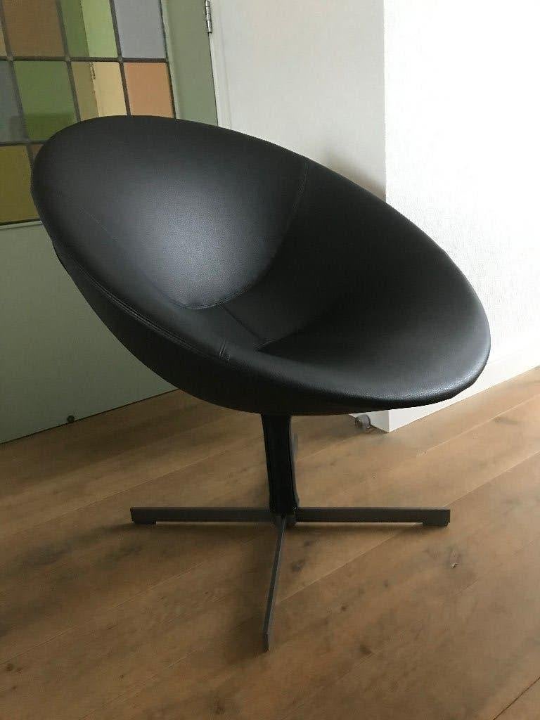 Zanotta Hillroad Pillet fauteuil stoel design zwart leer, Ophalen of Verzenden, Nvt, Nvt, Leer