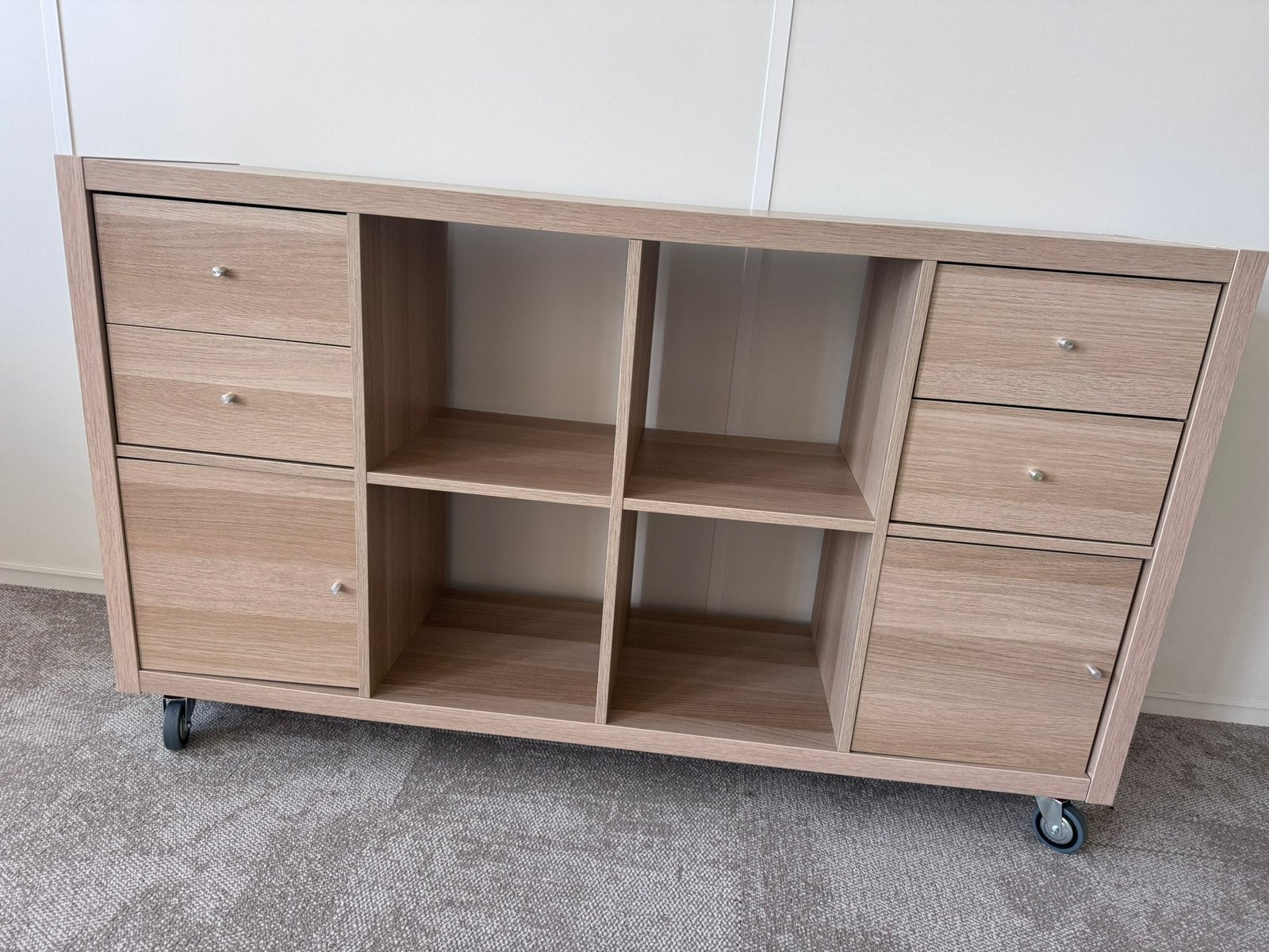 IKEA KALLAX kast met lades, deuren en wielen, Ophalen, Zo goed als nieuw, 25 tot 50 cm, 50 tot 100 cm