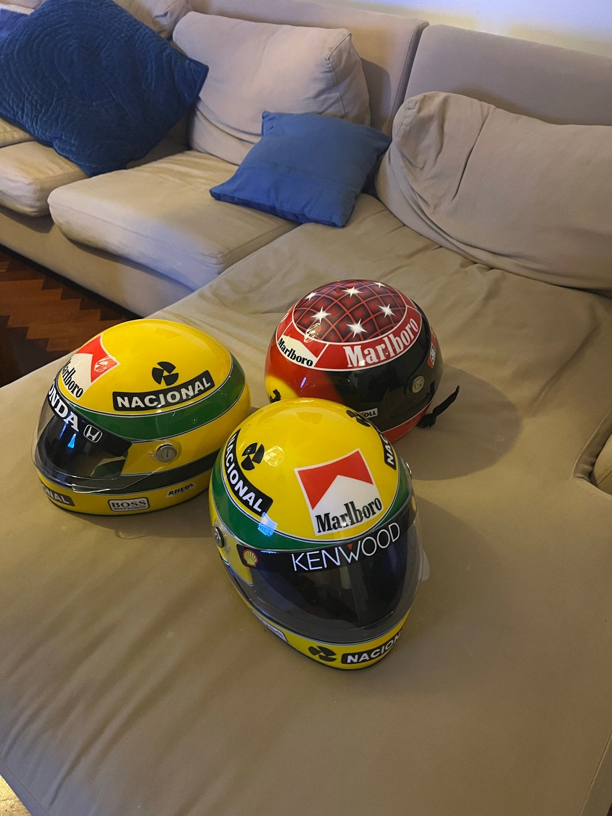 Formule 1 Helmen - Ayrton Senna en Michael Schumacher, Ophalen of Verzenden, Zo goed als nieuw, Formule 1