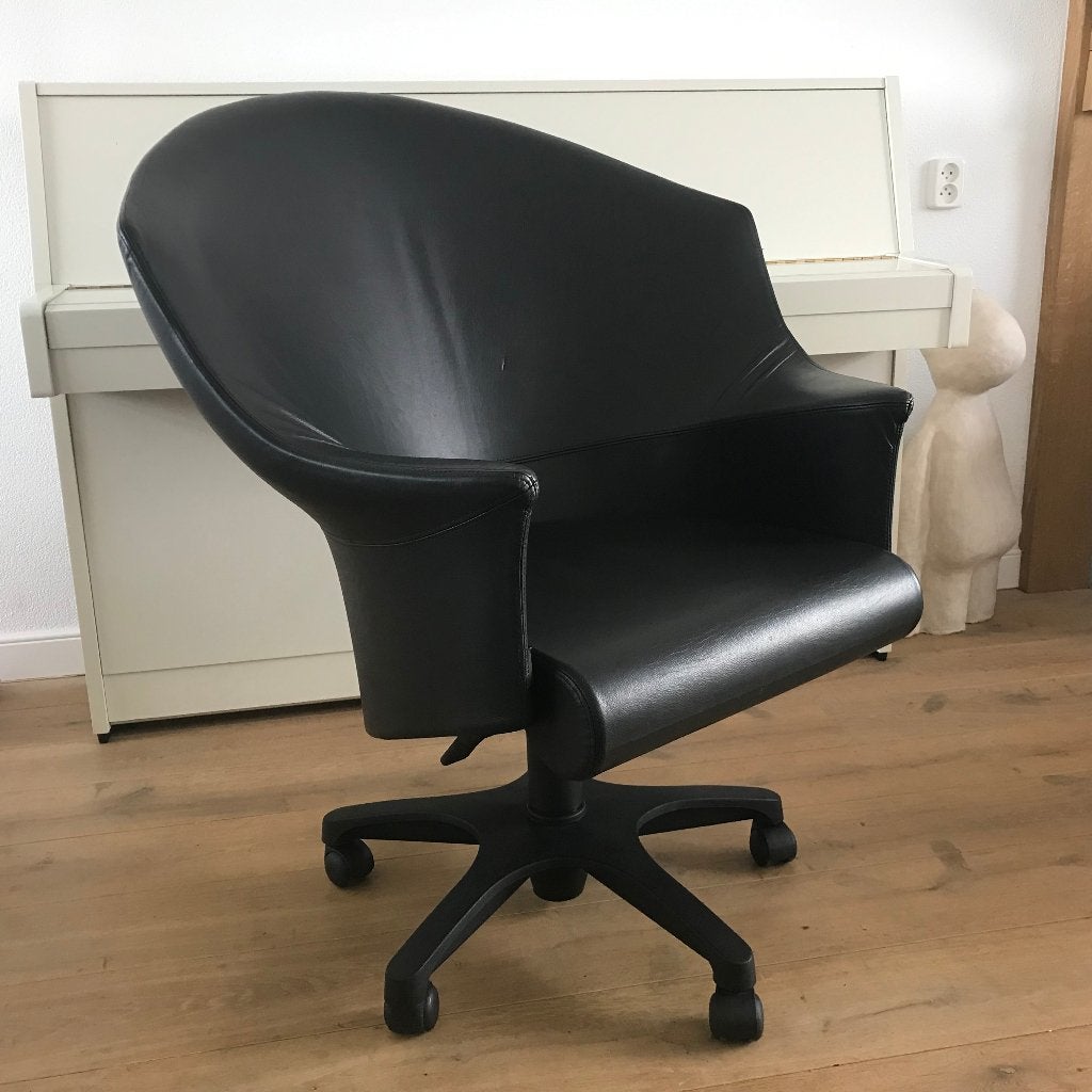 Vintage Arflex bureaustoel stoel design xl, Ophalen, Zwart, Nvt, Nvt