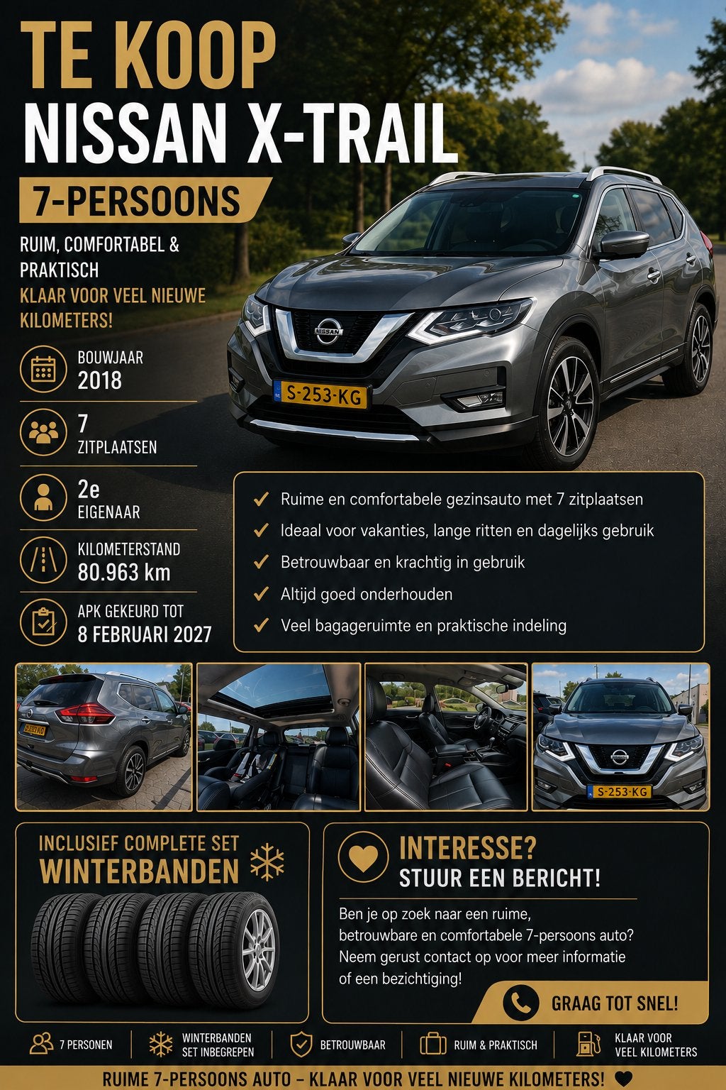 Nissan X-Trail 1.6 Dig-t 163pk 2018 Grijs, Auto's, Voorwielaandrijving, 1618 cc, 1800 kg, Zwart